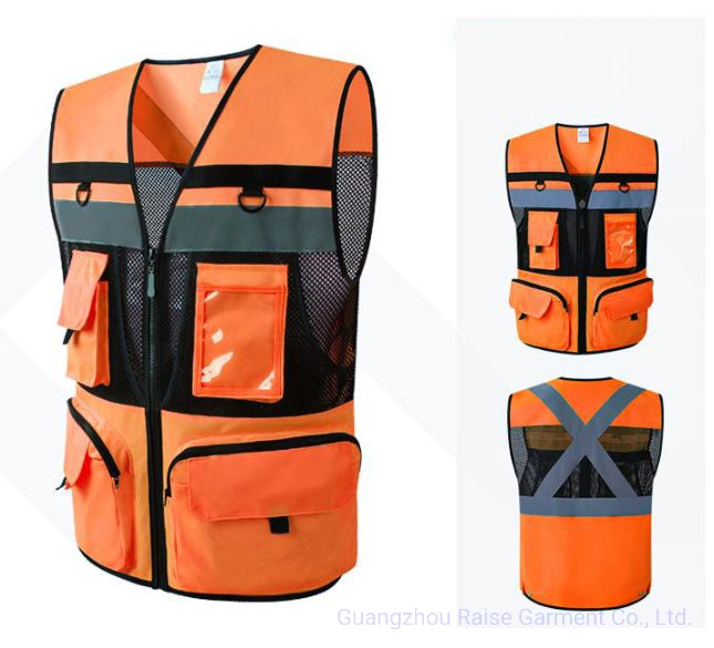 Utility Reflective Polyester Mesh Safety Vest