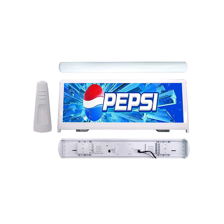 P3 P4 P5 Outdoor HD Advertising Two Double Side Car Roof Screen 4G WiFi Control Taxi Top LED Display