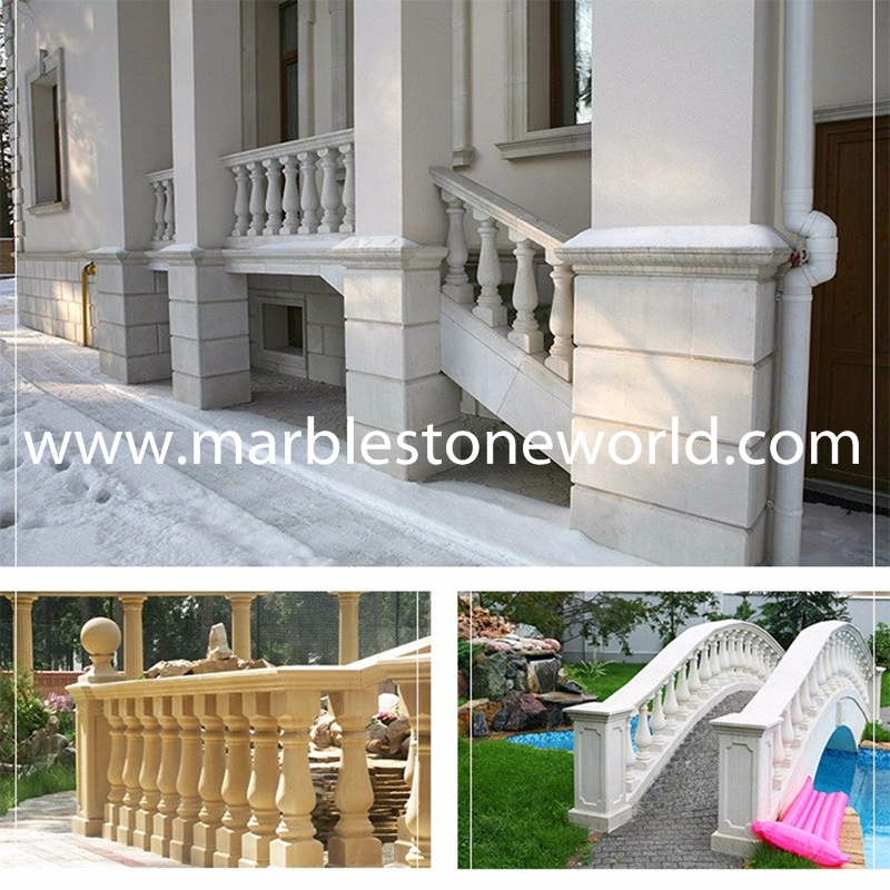 Customized White/Yellow/Red/Black Granite/Marble Stair/Railling/Column/Handrails/Baluster for Decoration