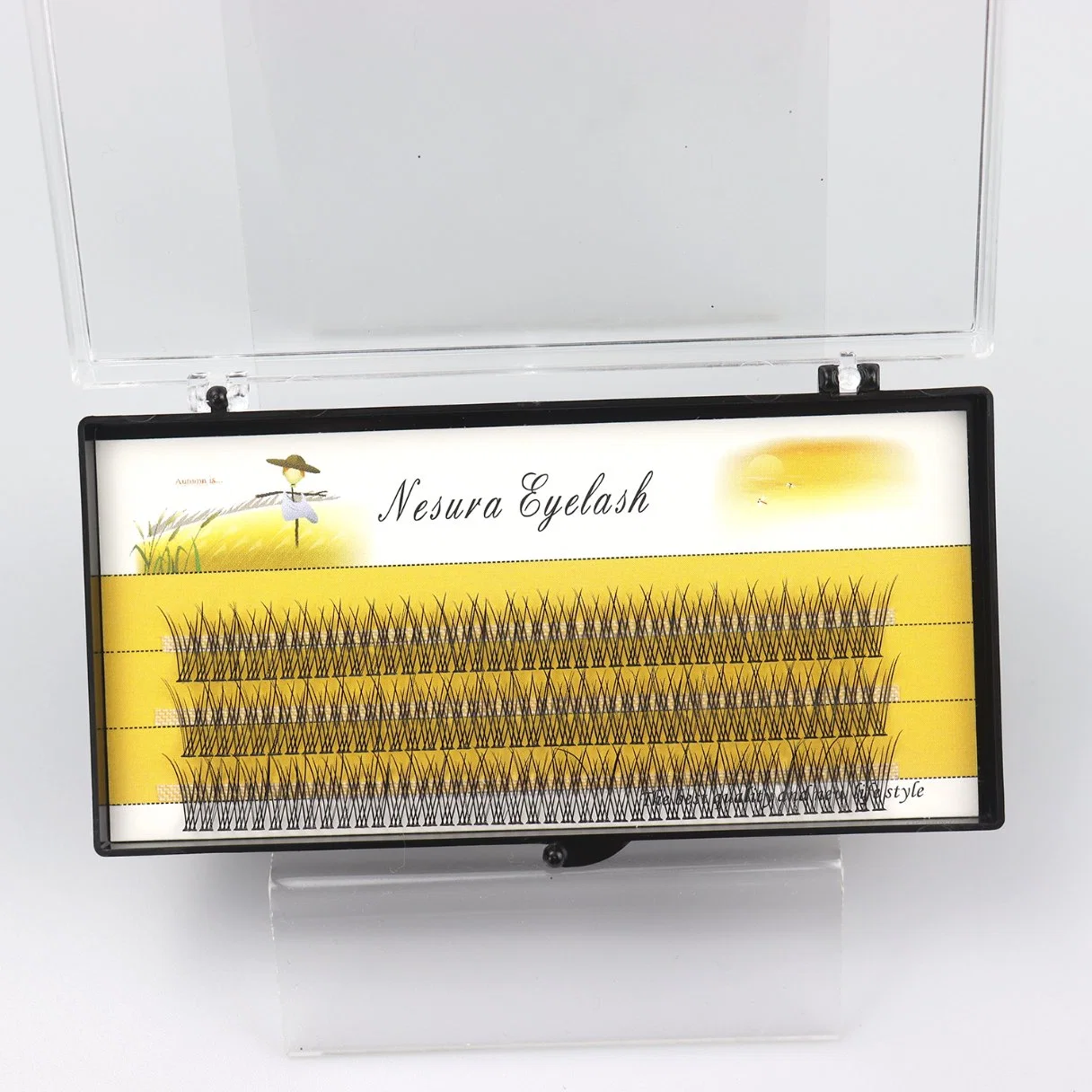 Jintong Nuevo Diseño Mayoreo Bricolaje extensión Eyelash Lash hecho a mano Cluster Ventiladores de volumen prefabricados con unión térmica autoinjerto