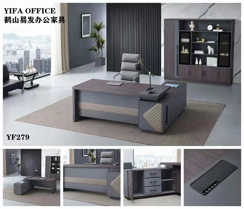 Luxury CEO Manager Modern Office Desk for Office Furniture L Shaped Design