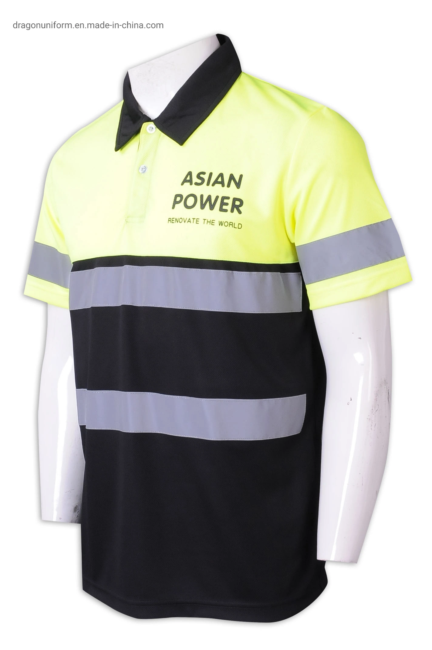 Sedex Men Design High Visibility Working Safety Short Sleeve Reflective Polo Shirt