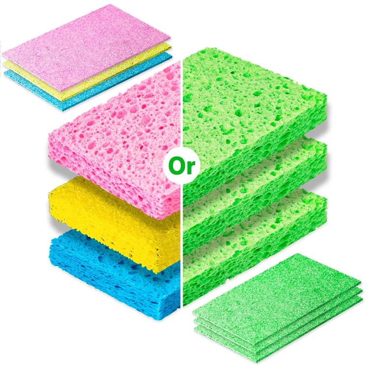 Organic Cellulose Sponge Scouring Pad Biodegradable Dish Wash Eco-Friendly Sponge Cloth