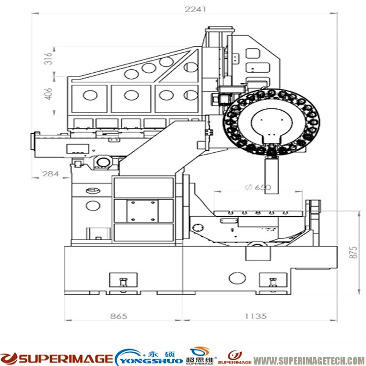 محور 5 مدمج لأداة ماكينة CNC/أداة تفريز CNC 5 مركز التحكم المركزي بالماكينات