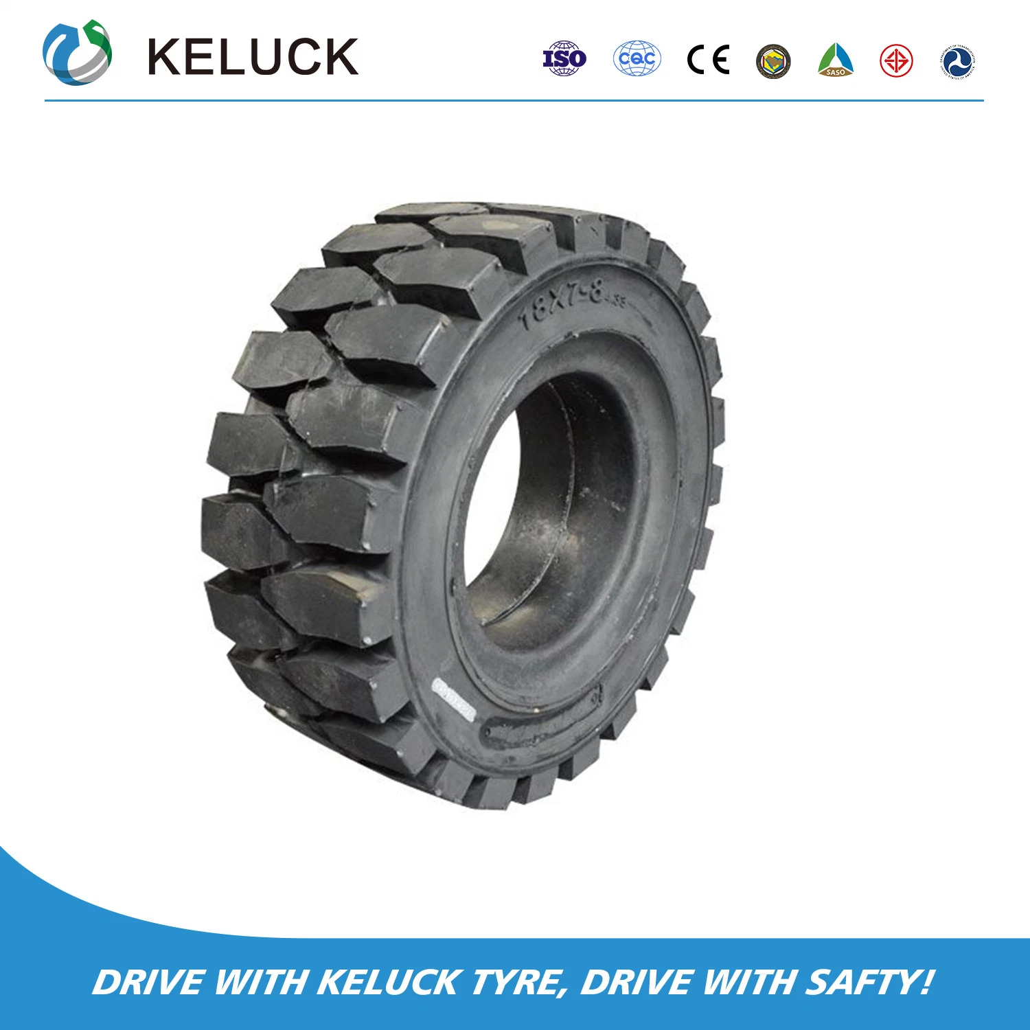 Wholesale/Supplier Keluck Cushion Tyre for Heavy Duty Equipment Trailer Forklift Parts Truck Tire 7.00-12 8.25-12 23X10 Industrial off Road OTR Pneumatic Forklift Tire