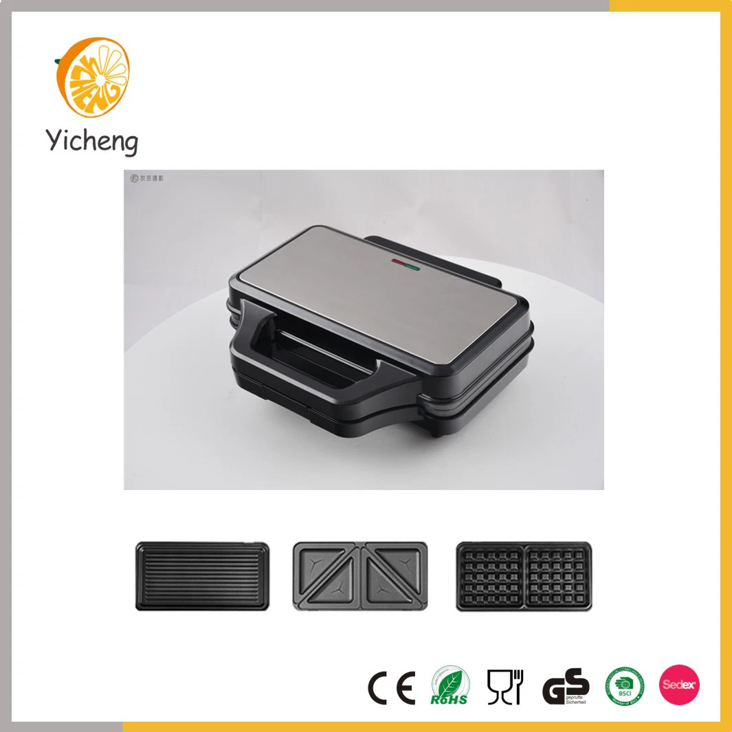 Electric Sandwich Taoster Press Grill Waffle Iron Shell Nuts Cartoon Plate Maker for Home Use