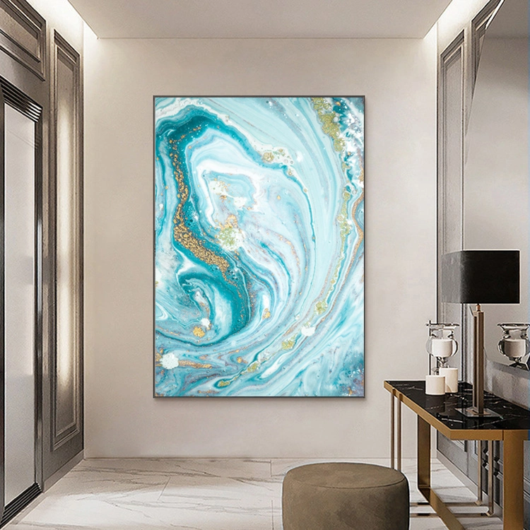 HD de gran formato de venta al por mayor de la lámina de oro del bastidor pintura abstracta de lienzo de pared Arte