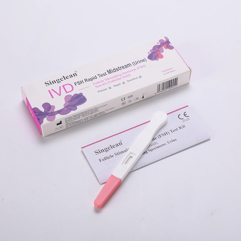 Singclean Vente en gros CE Approuvé IVD Lh Fsh Fertilité Grossesse Multi-Type VIH Médicament Urine Follitropin Kit de Test Rapide Bande.