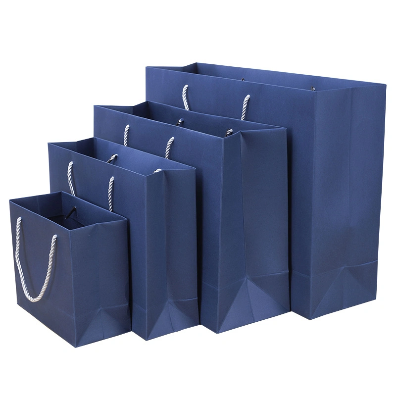 CE Certified Promotional Cosmetic Paper Tote Bag with Knotted Handle