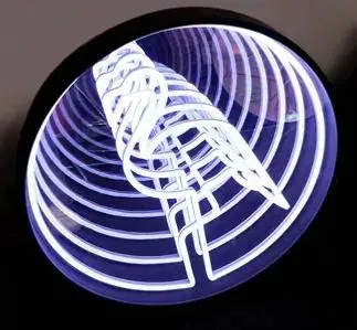 3D Infinity LED Neon Sign Creative Tunnel Lamp Illuminated Tunnel Mirror Light