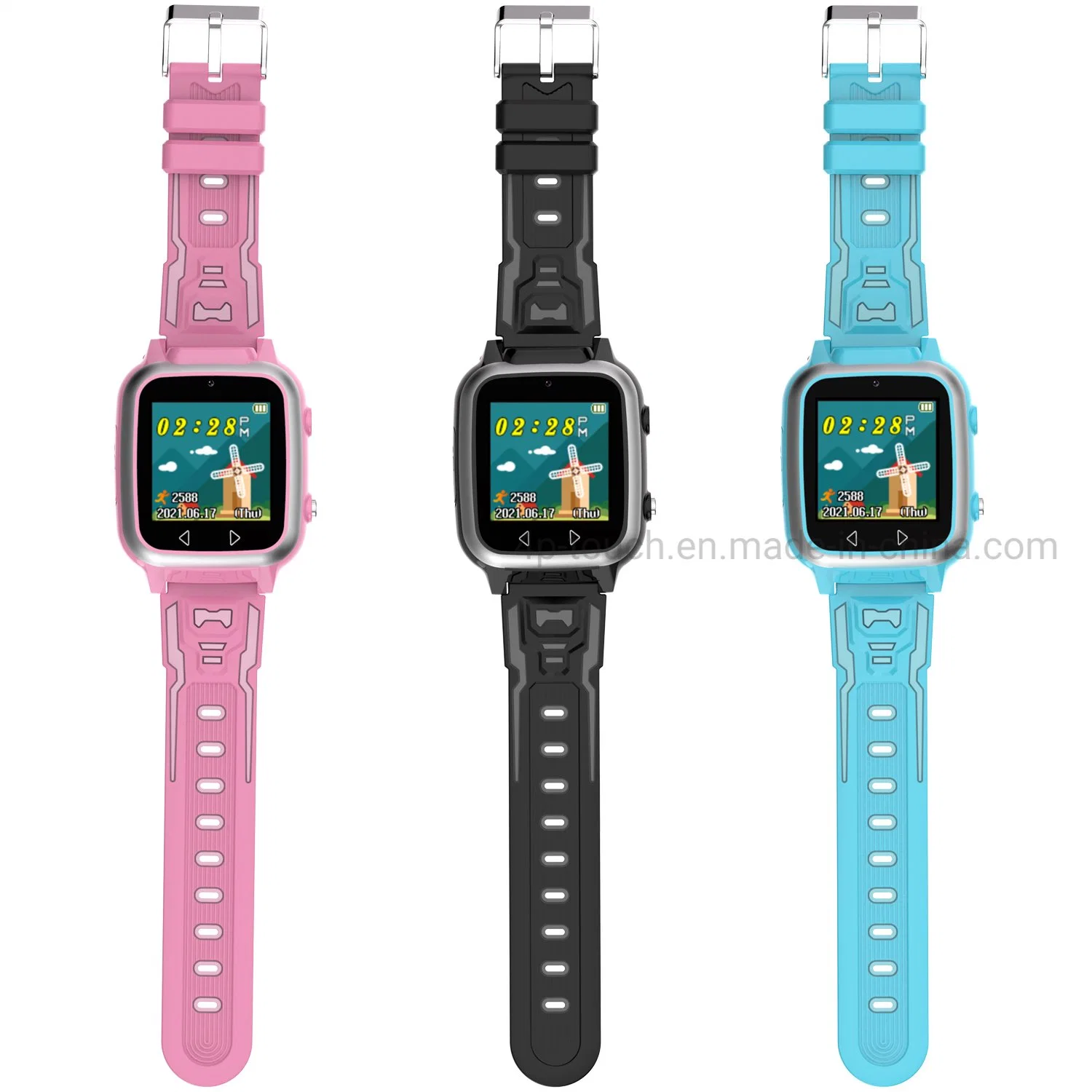 Nuevo reproductor de música de cámara HD Smart Kids Juego de muñeca reloj con pantalla táctil podómetro D24