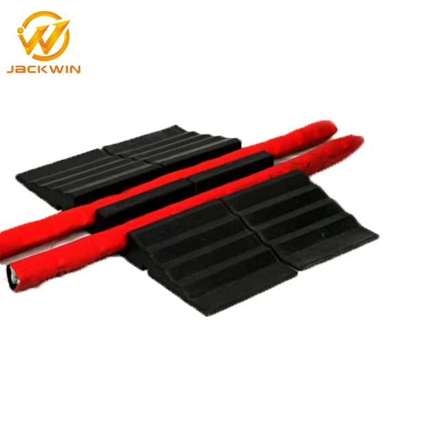 Portable Flexbile 2 Channel Fire Hose Rubber Cable Bridge