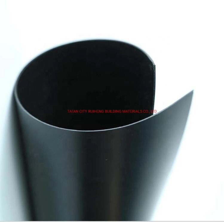 1.5mm Root Barrier Geomembrane Virginal Raw Material Pond Liner Dam Liner Black Color Geo HDPE Geomembrane Sheet