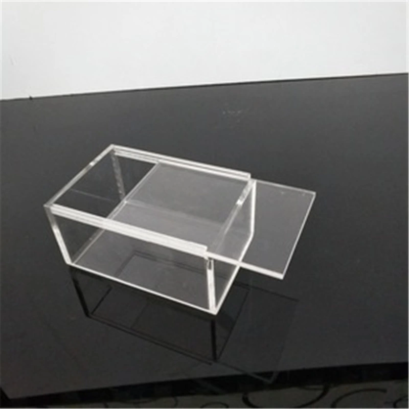 Innovative Product Acrylic Makeup Swab Storage Box with Lid Desktop Acrylic Display Stand