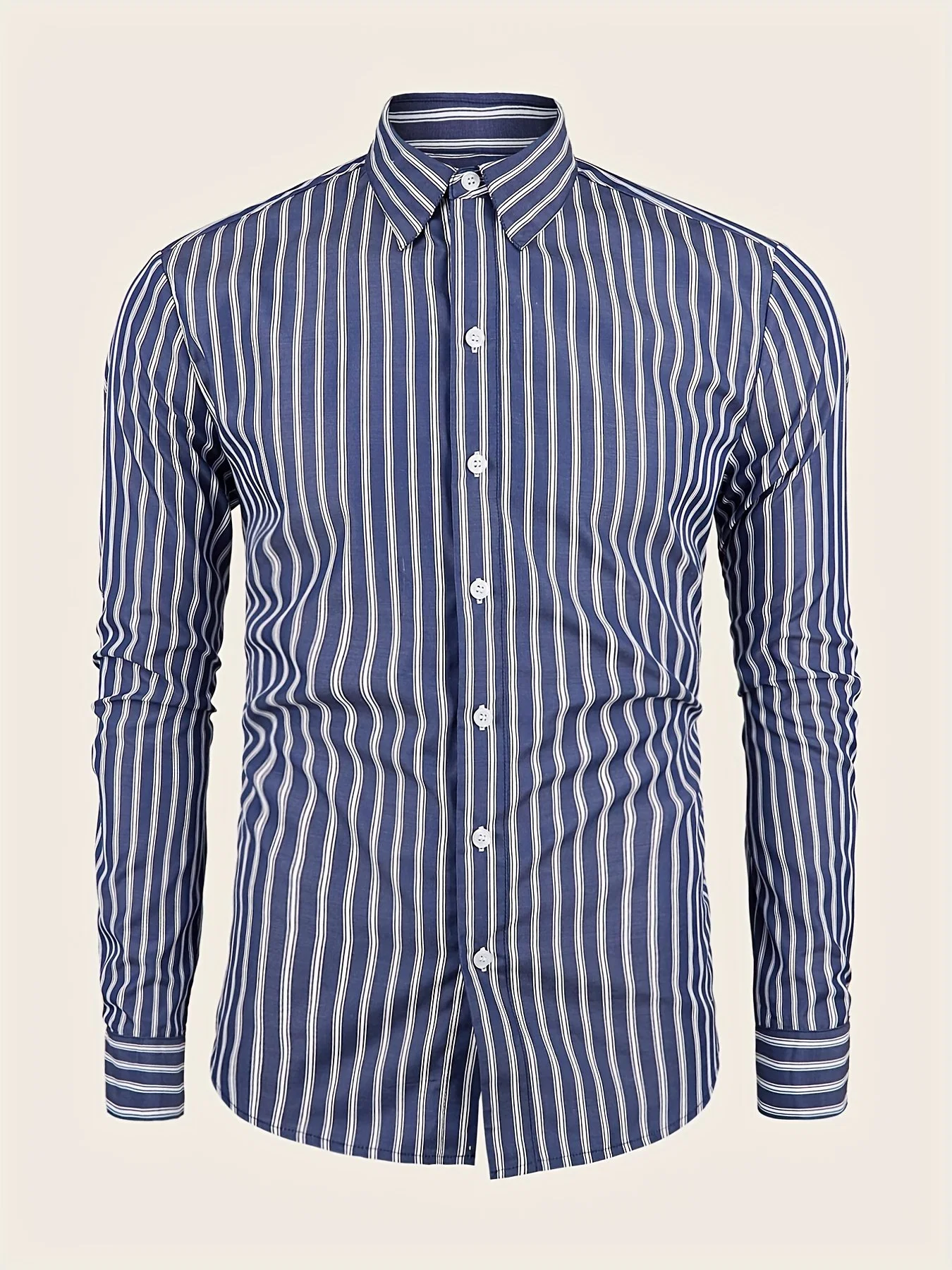 Stripe Pattern Print Casual Button up Shirt, Men's Clothes for Spring Summer