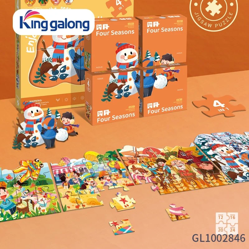 Großhandel Gehirn Teaser Spielzeug Farbdruck Karton Puzzles 4 Zoll 1 Scence Puzzle Geschenkbox Puzzle für Kinder