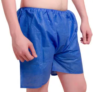Mens Disposable Boxer Short Individually Pack of 50 PCS Paper Underpants Disposable SPA Underwear Nonwoven Exam Shorts