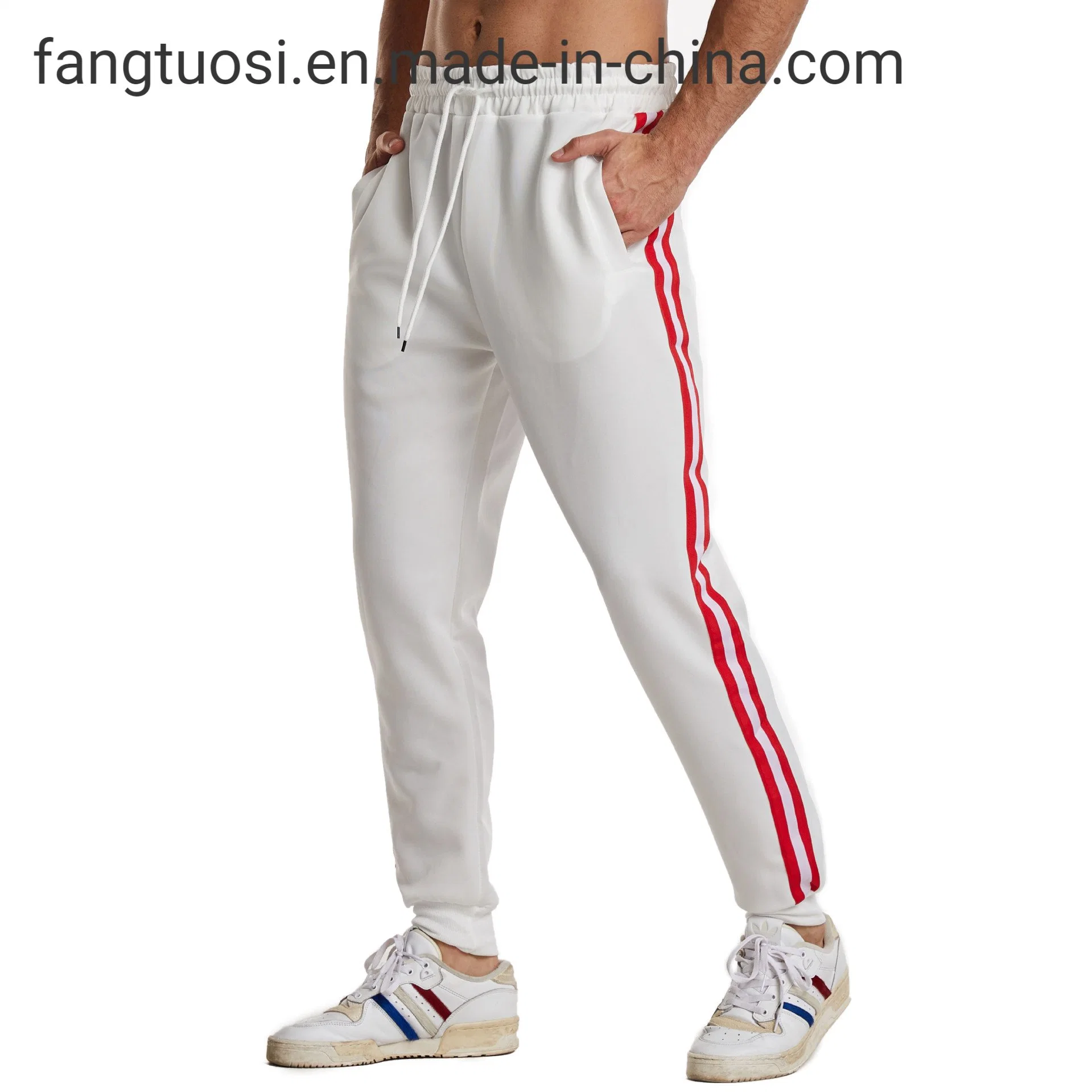 Wholesale/Supplier Solid Color Basketball Loose Drawstring Polyester Track Pants Men Gym Running Sweat Fitness Jogger Pants