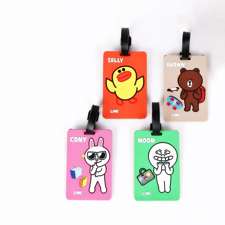 New Creative Cute Luggage Tag Travel Accessories Silicone Suitcase Identification Tags