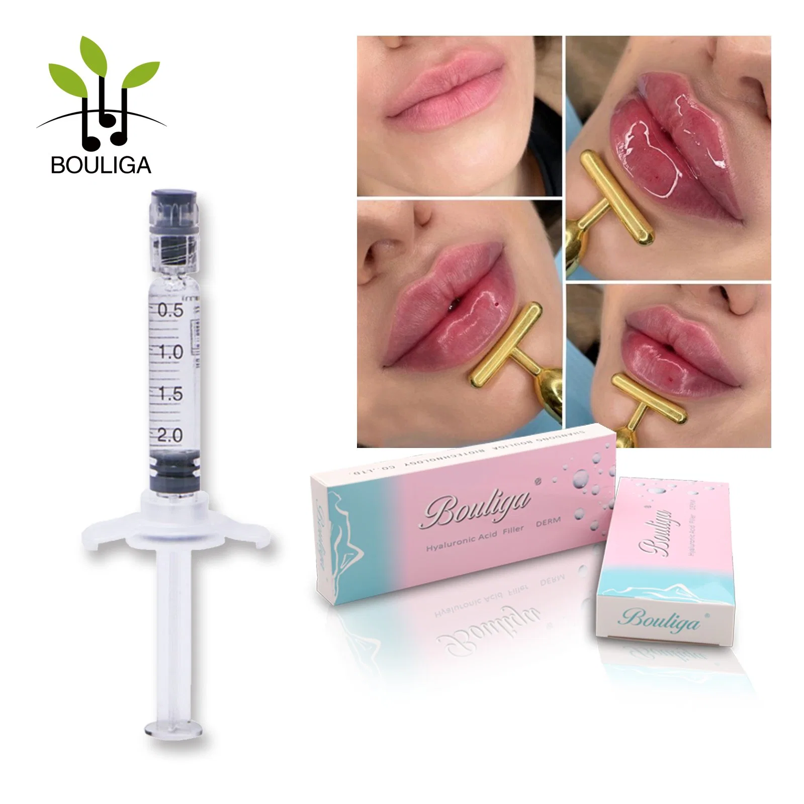 Bouliga Hyaluronsäure 2ml Dermal Filler Lippen Injektion Vergrößern Liebe Lippen