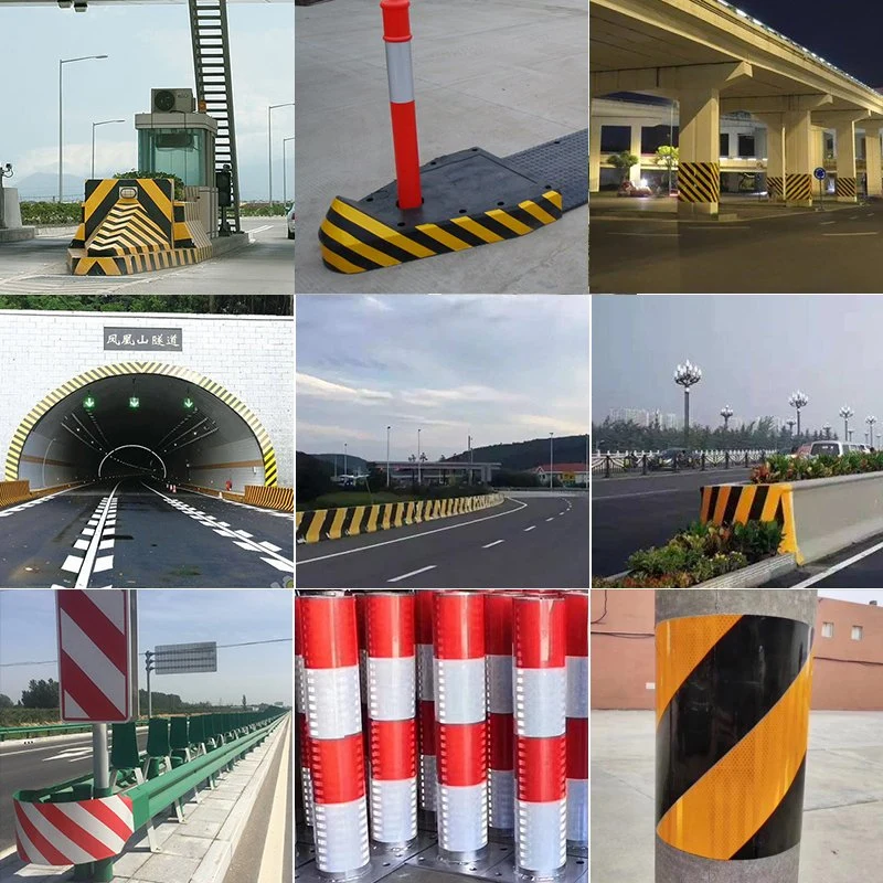 Self Adhesive Stripe Warning 3m Traffic Safety Reflective Film Road Sign