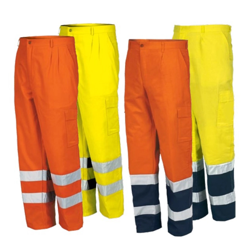 Logotipo personalizado Hi Vis pantalones pantalón de seguridad del tráfico de carga