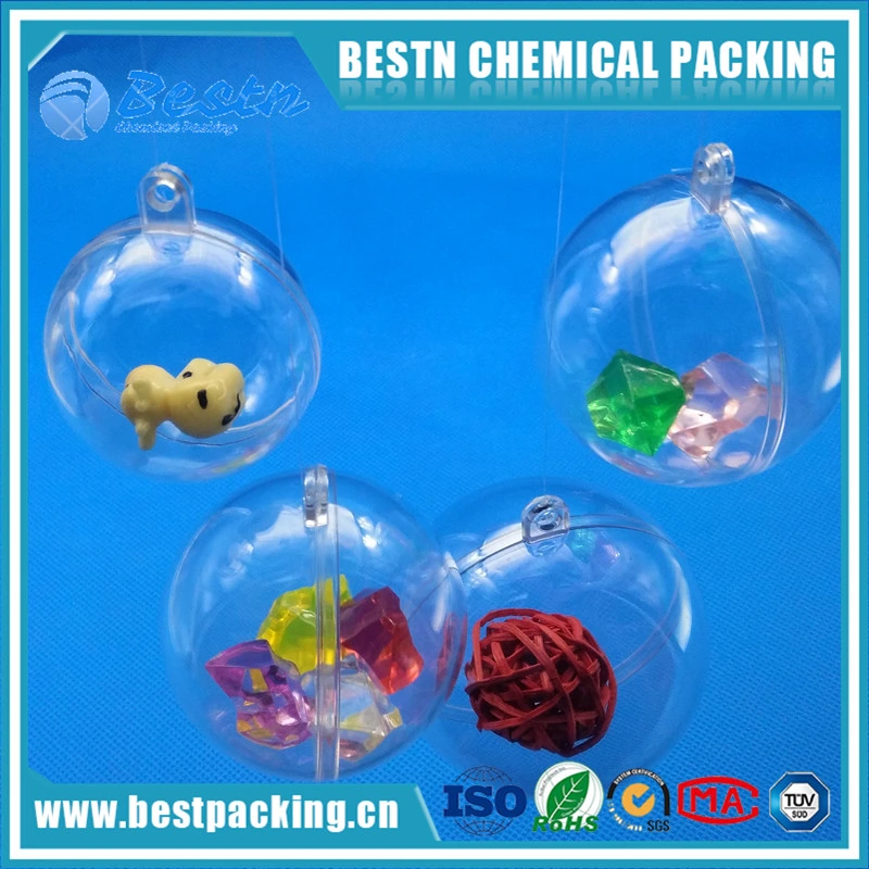 3cm Transparent Christmas Ball Can Open Plastic Hollow Ornament Ball