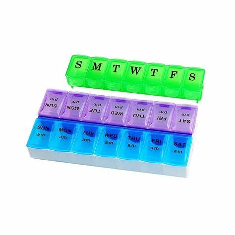 Medicine Container PP Weekly 7 Days Pill Box Organizer