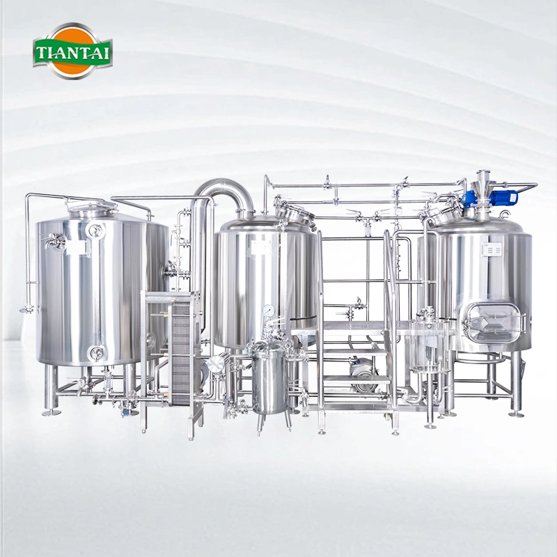 Red Copper 2-Vessel 5hl Tiantai Hot Water Tank Automated Brewing System