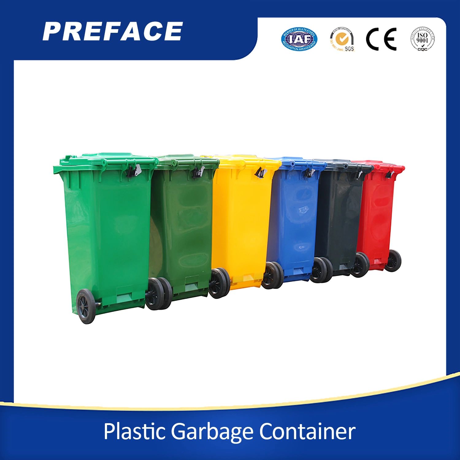 120L/240L Wheelie Garbage Bin Rubbish Container Trash Can with Good Quality