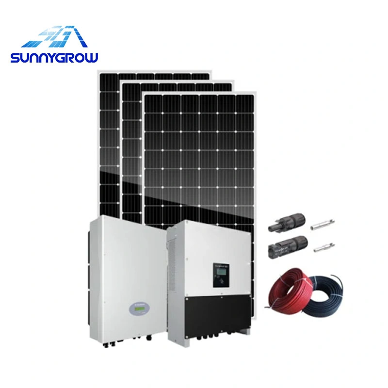 Sistema de energía solar para el hogar todo en uno 3kw 5kw 8kW 10KW 15kW sistema de control de inversores de almacenamiento de energía fotovoltaica híbrida