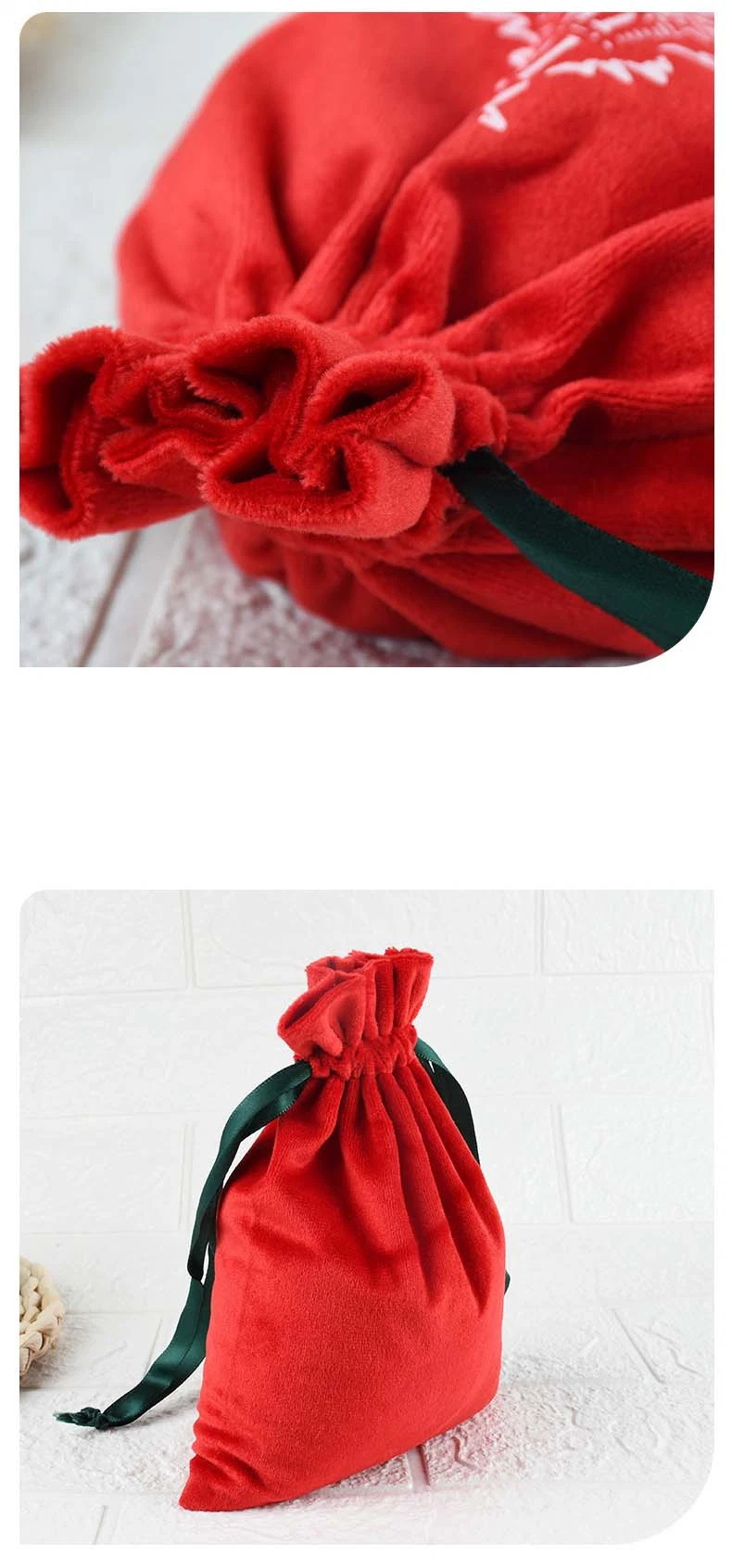 New Year's Blessing Bag, Christmas Flannel Bag, Ping an Fruit Bag, Christmas Gift Bag, Gift Bag, Candy Drawstring Bag