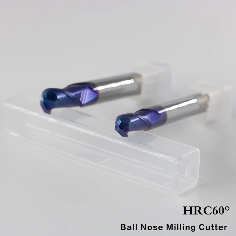 HRC60 Molinos de punta de bola de carburo sólido de acero de tungsteno