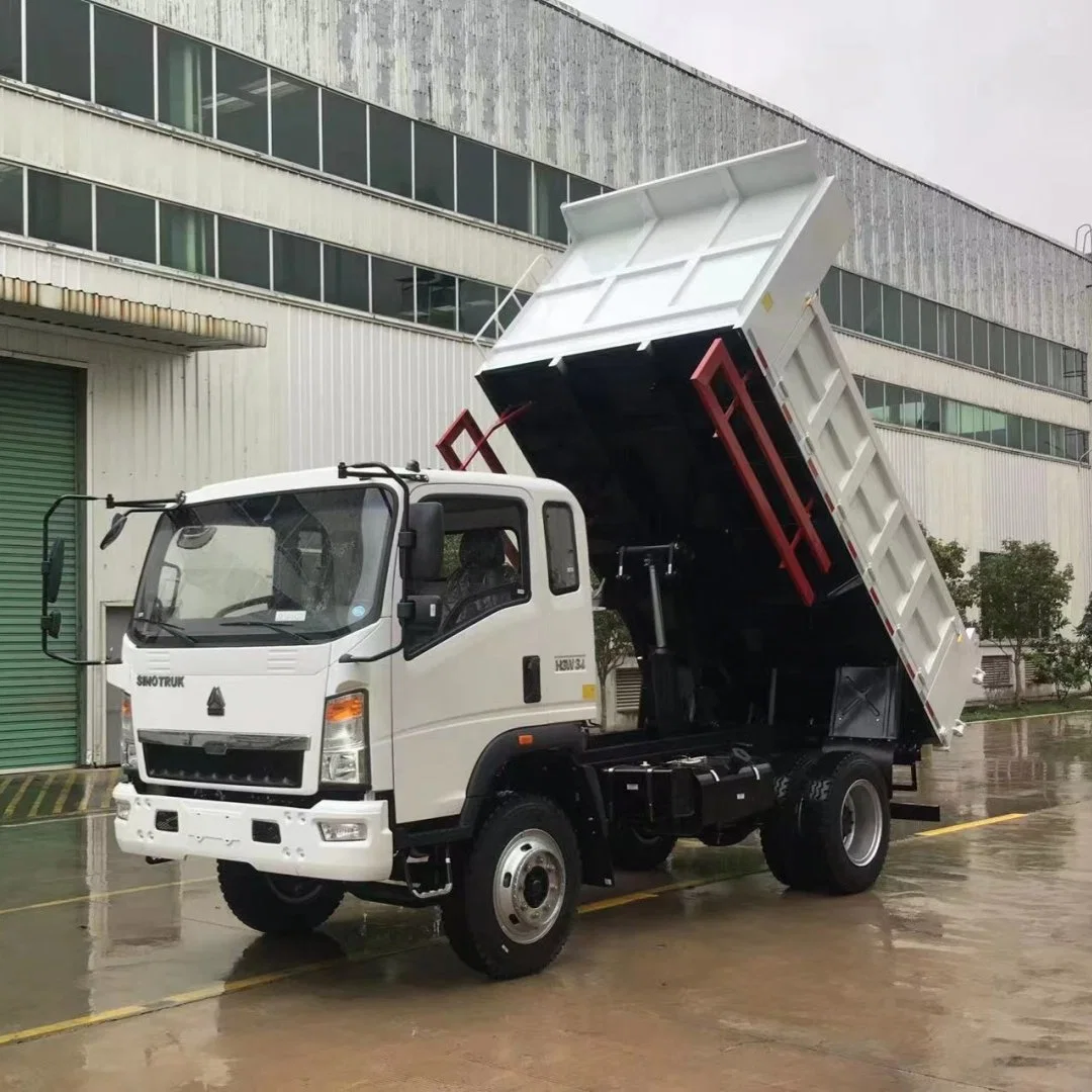 Sinotruk HOWO Manufacturer 4X2 4X4 All Wheel Driving Awd 5 10 Tons Mini Flatbed Stake Lorry Box Cargo Dumper Light Duty Tipper Dump Truck