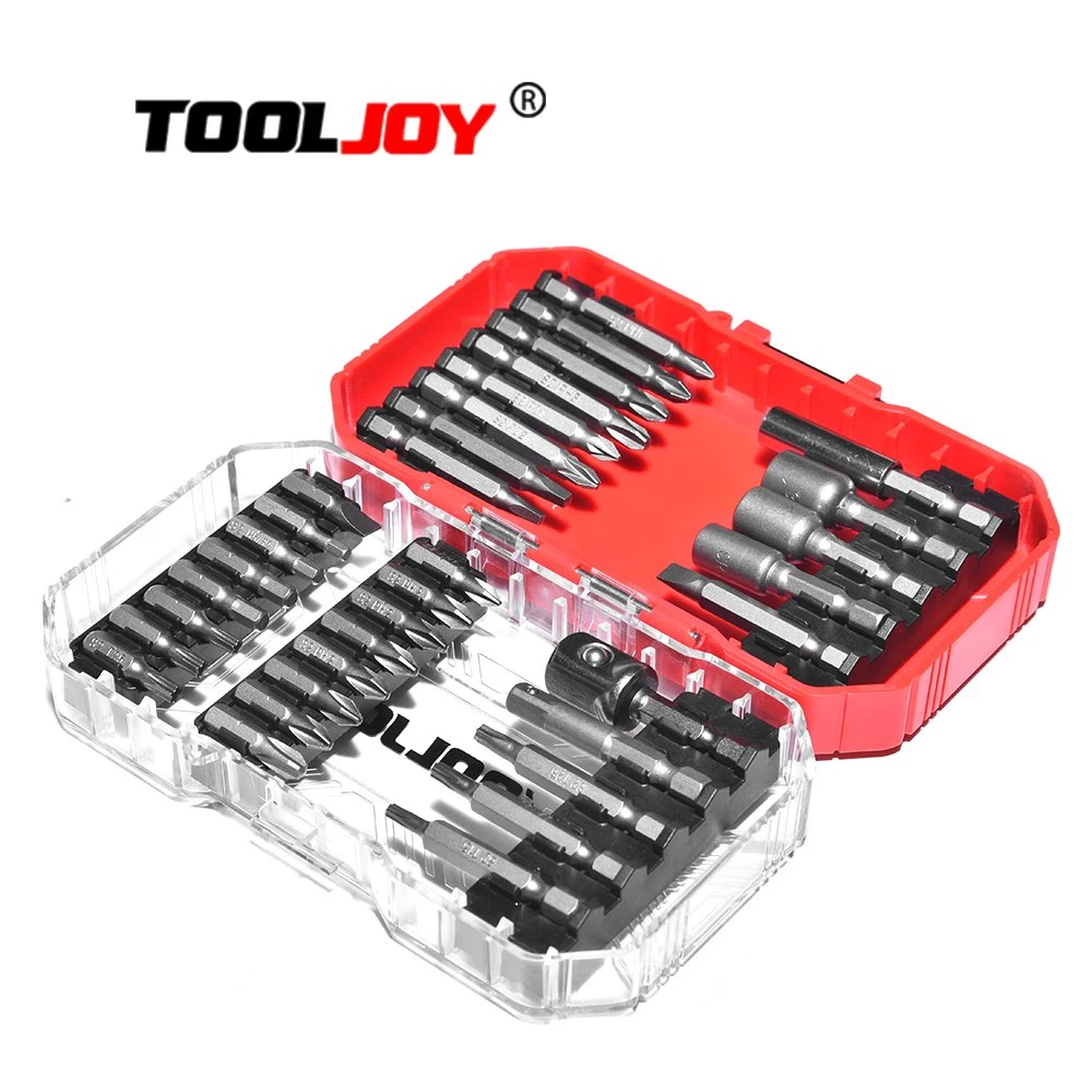 30PCS Hand Tool Set Black Color Ring S2 Phillips Torx Slotted Impact Screwdriver Bit Set