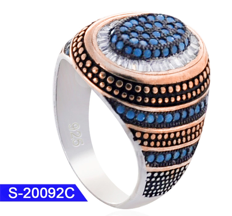 Sterling Silber Schmuck Islamische Micro Pave Cubic Zirkonia Finger Ring Für Männer