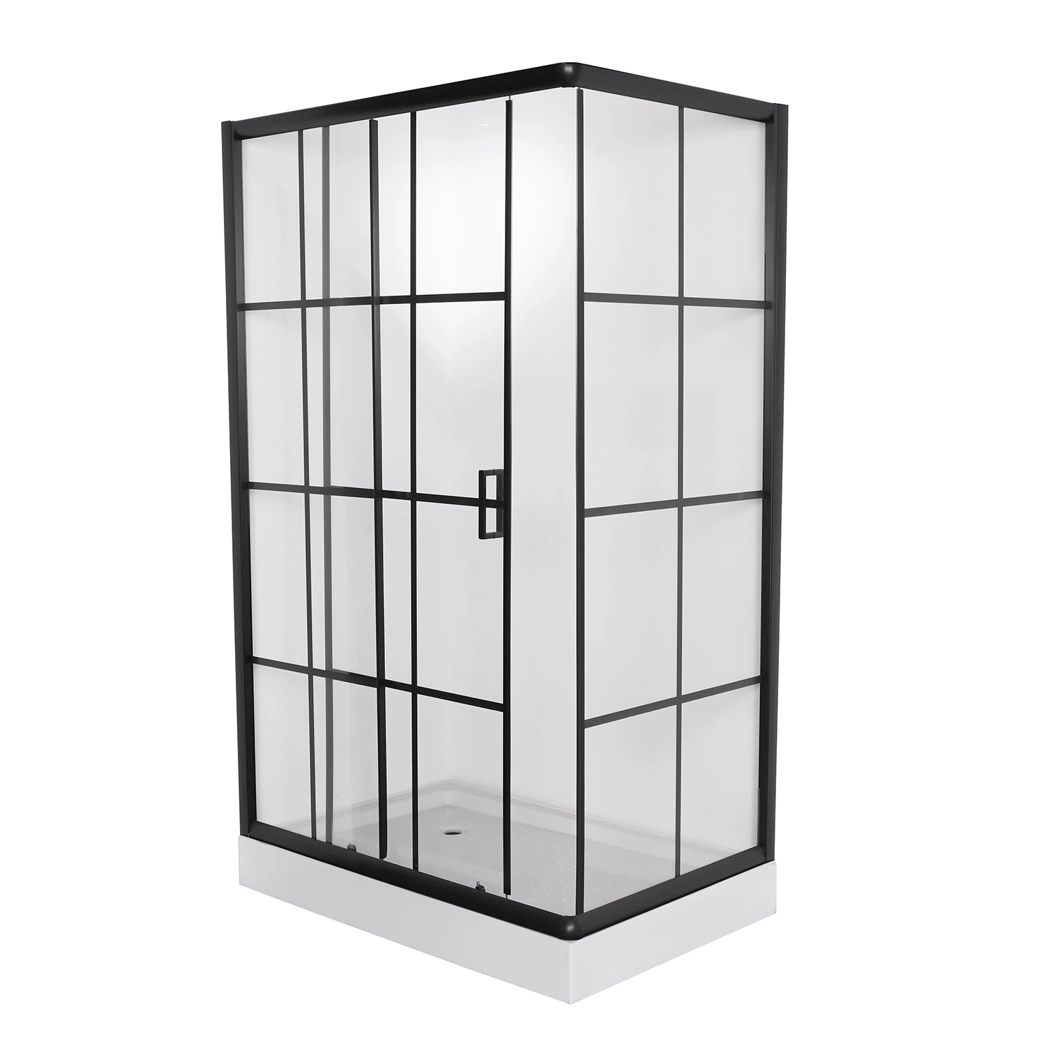 Black Skill Printed Rectangle Shower Enclosure