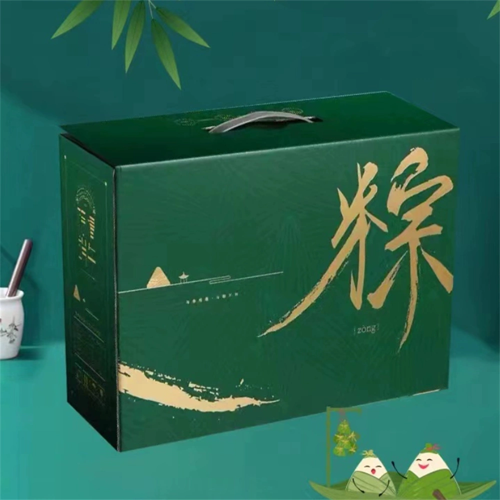 Neue Green Dragon Boat Festival Zongzi High Grade Verpackung Box Geschenkpapier Kreative Anpassung Universal Wellpappe Box