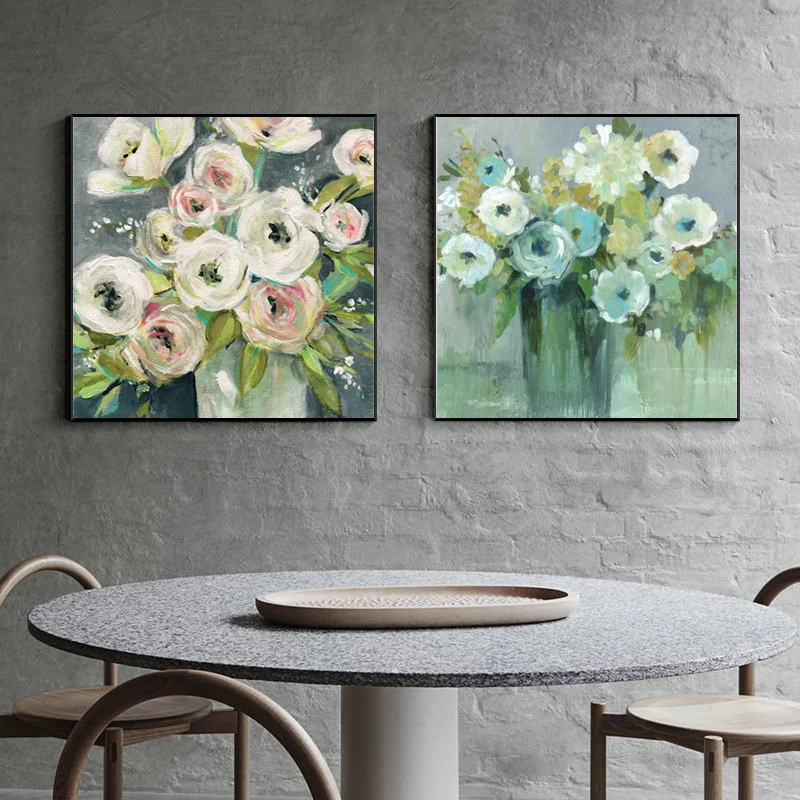 Wholesale/Supplier Custom Mural Nnique Wall Art Floral Design Handmade Oil Painting for Home Decor