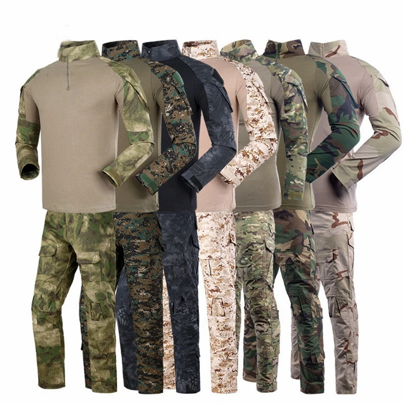 Wholesale/Supplier Military Clothing G2 Combat Tan Camo Uniforms Tactical Frog Suit Tactical Shirt Combat