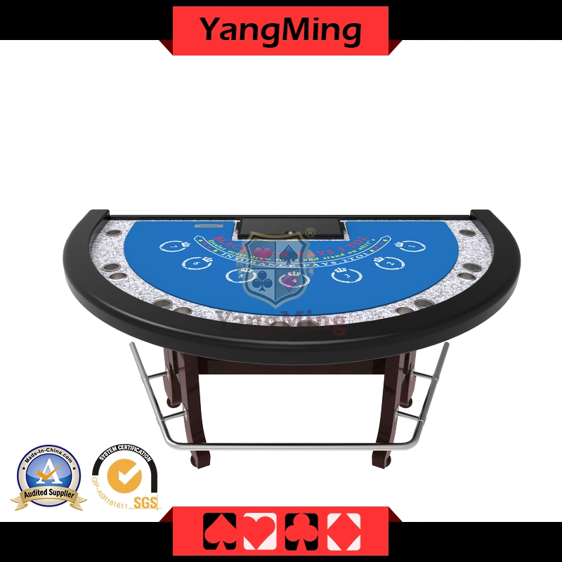 New Design Half Round Custom Blackjack Poker Table Manufacture Casino Table with Standard Gambling Table Ym-Bj03