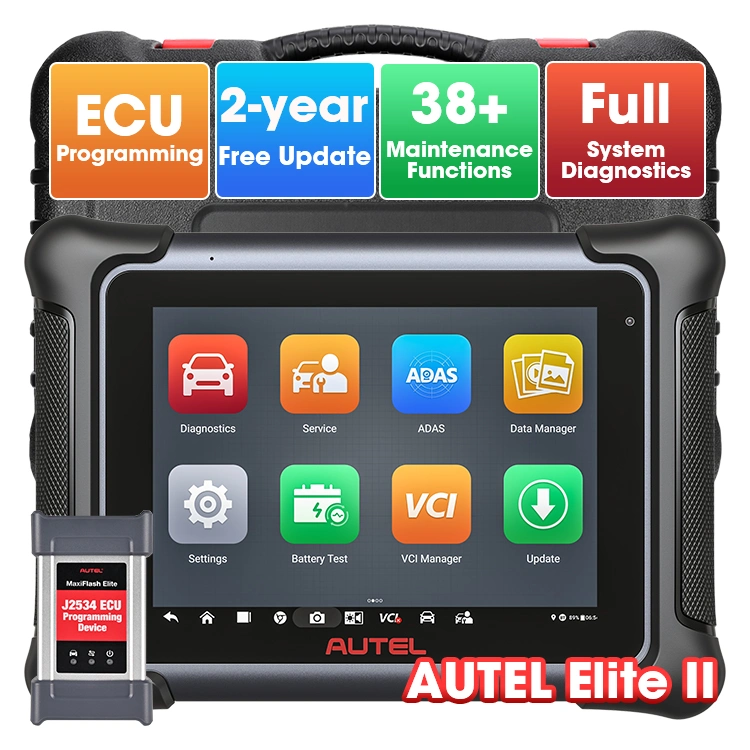 Autel Maxisys Elite 2 II Ms909 Maxicom Mk908 Auto OBD2 PRO Update Software ECU Programming Mechanical Diagnostic Tools for All Cars