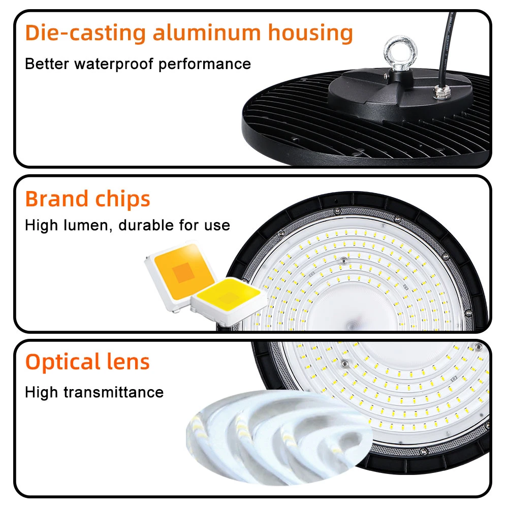 Explosion Proof Glass 100W Aluminium Interior Lighting LED High Bay Light