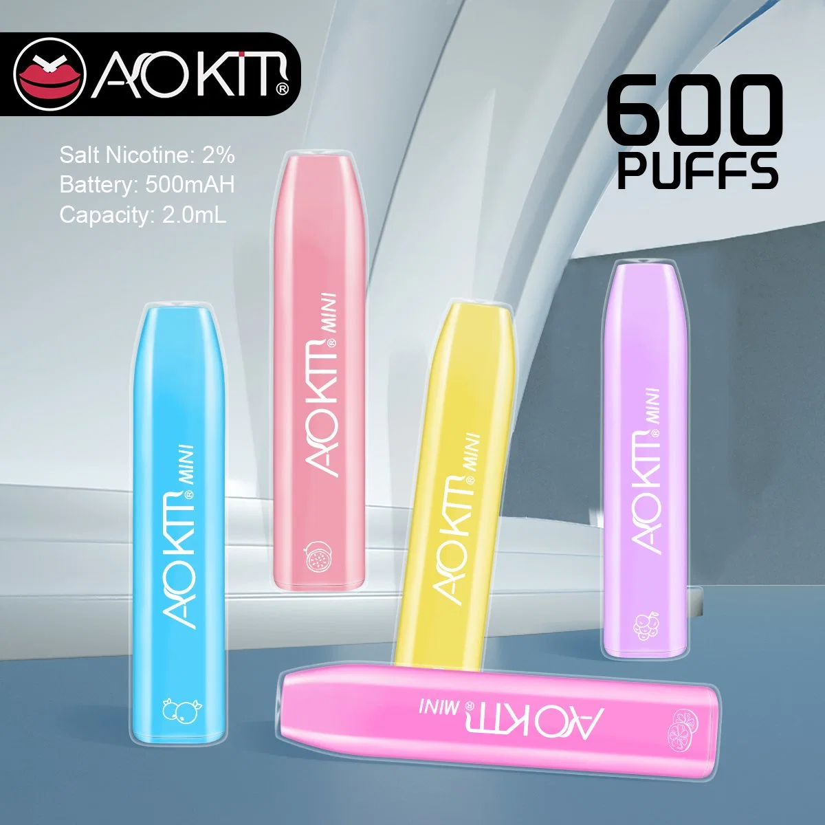 Newest Disposable/Chargeable Wholesale/Supplier Vape Pen 10 Flavors 600puffs Aokit Mini vape