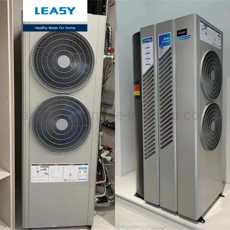 Leasy R134A All-in-One Heat Pump 75c High-Temp. Hot Water Heater with 350L/420L Built-in Enamel Water Storage Tank