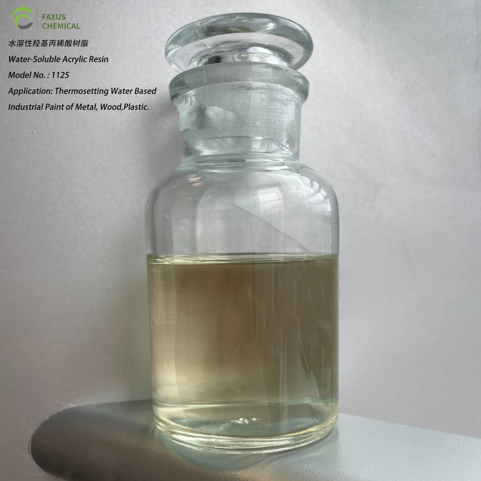 FX-1125 tem boa resistência química resina de poliéster solúvel em água