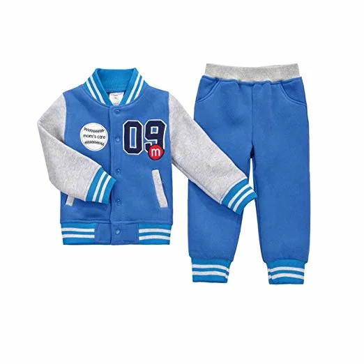 Children Clothes Goods Baseball Tracksuit Jacket + Trouser Sports Suit Outfits Set