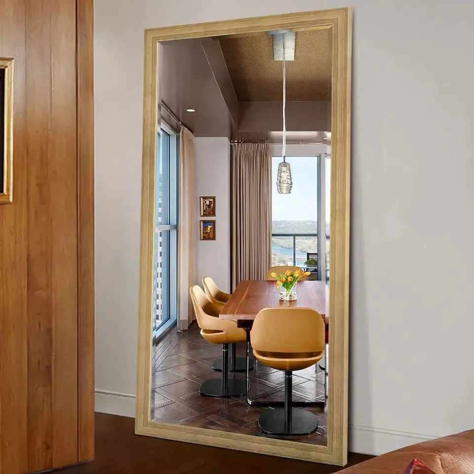 Miroir mural encadré PS de luxe personnalisé pour la maison