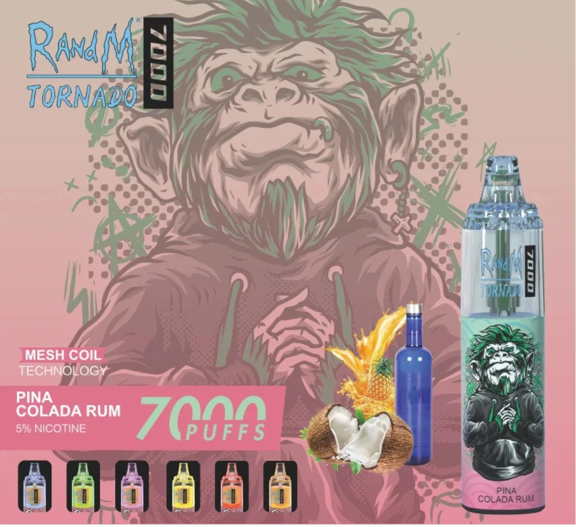 Fábrica al por mayor desechable E Cigarette Randm Tornado 7000 Puffs VAPE Lápiz Pod