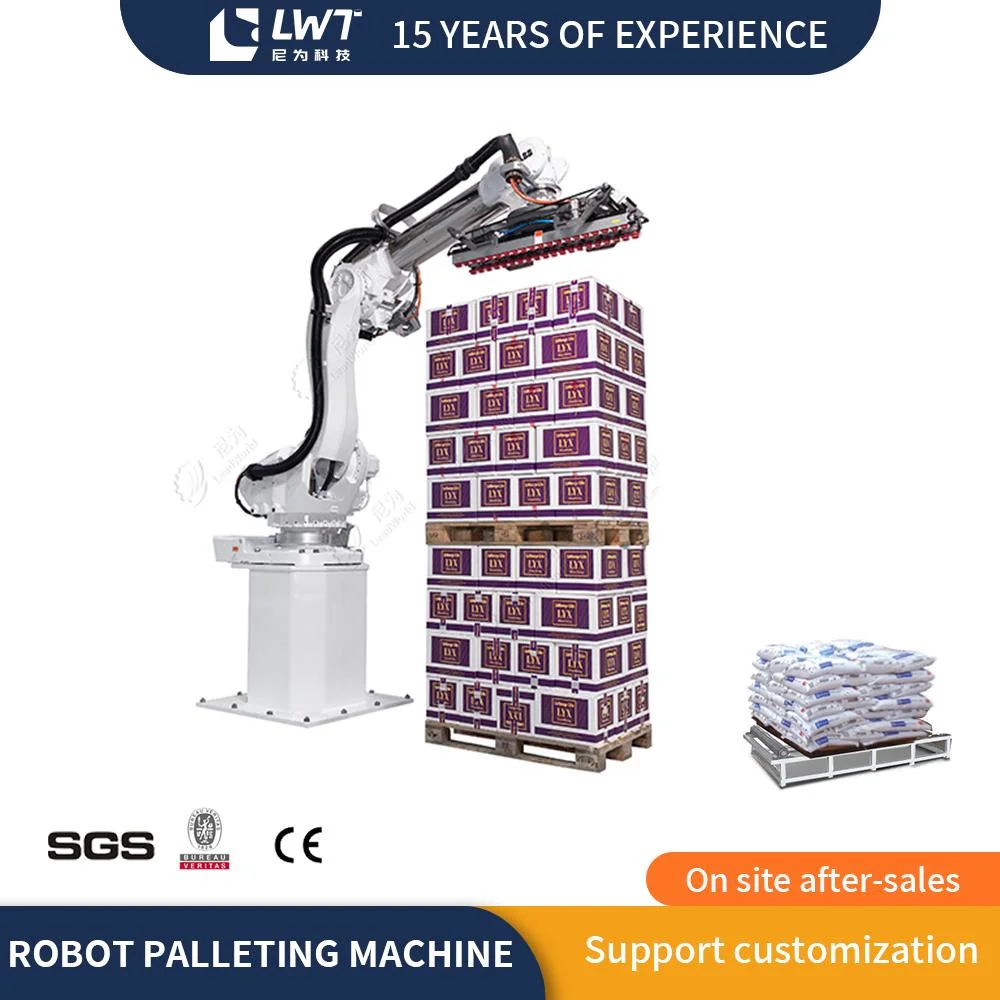 China Industrial Customized Verpackung Palettiermaschine Elektro-Roboter Palettierer für Lebensmittel Elektronische Konsumgüter Pharmazie Branchen